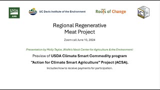 USDA Climate Smart Commodity Program quotAction for Climate Smart Agriculturequot ACSA June 10 2024 [upl. by Shir]