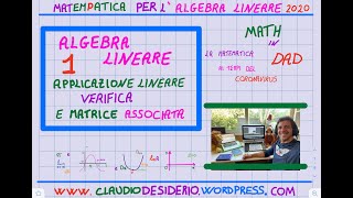 applicazioni lineari 1 verifica e matrice associata [upl. by Eibbob828]