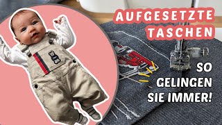 Aufgesetzte Taschen nähen So gelingen sie immer [upl. by Ahtela]