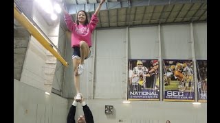 Cheer  How To Become An Advanced Level 5 Flyer At Home [upl. by Arbmik60]