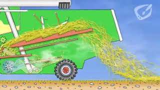 How does crop harvesting and threshing machine work [upl. by Arbmik]