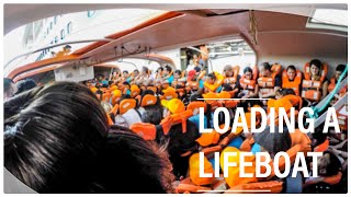 Loading 150 Persons in a Lifeboat on a Cruise Ship [upl. by Wendelin]