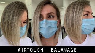 Como hacer BALAYAGE AIRTOUCH en cabello corto color Rubio Claro cenizo  OLAPLEX  FANOLA NO YELLOW [upl. by Cone283]