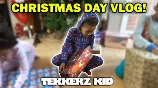 Christmas Day Vlog  OPENING PRESENTS  Tekkerz Kid [upl. by Atnauqahs601]