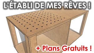 COMMENT FABRIQUER UN ÉTABLI QUI DÉCHIRE 100 DIY [upl. by Seravart]