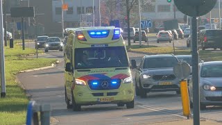 A1 Sanquin en verschillende ambulances met spoed door Deventer en Zwolle [upl. by Duane]