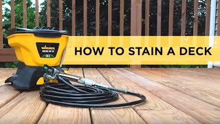 How to Stain a Deck with a Paint Sprayer [upl. by Yzus131]