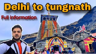 Delhi To Tungnath full Information 2024  Tungnath trek  chandrashila trek [upl. by Nnaitak889]