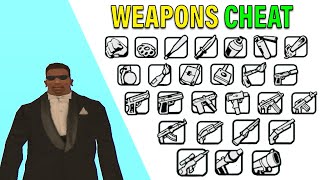 GTA San Andreas All Weapons Cheat  Cheat Codes [upl. by Rolfston]