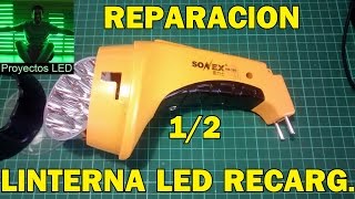 Reparacion de linterna led recargable Parte 12 [upl. by Amelina]