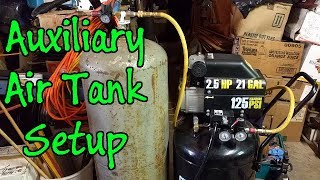 Air Compressor Auxiliary Tank Setup First Air Compressor Advice [upl. by Yraht]