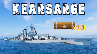 World of WarShips Kearsarge  1 Kills 331K Damage [upl. by Ecirtnas]