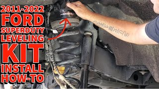 ReadyLift 25quot Leveling Kit Install Ford f250 Superduty [upl. by Airahcaz]