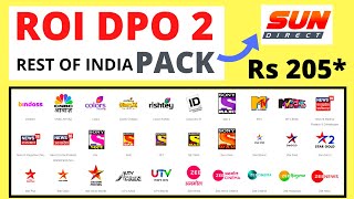 Best DTH Pack Under 300  Sun Direct ROI DPO 2 Pack Details  Rest of India Best DTH Pack [upl. by Marba]