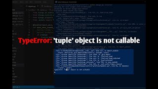 TypeError tuple object is not callable  Django Error  Simple Errors [upl. by Letsyrhc]