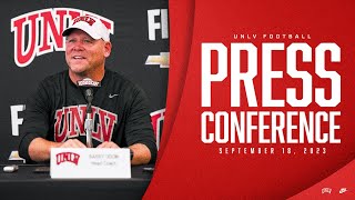 UNLV Football Press Conference  September 18 2023 [upl. by Tunk]