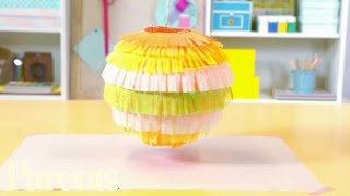 How to Make a CrepePaper Lantern  Parents [upl. by Ahsaya633]