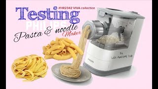 Making Pasta with the new Philips Pasta and noodle maker VIVA Collection compact HR2342 How to clean [upl. by Oigaib]