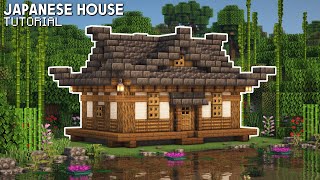 Minecraft How to Build a Small Japanese House  Survival House Tutorial [upl. by Ahtennek]