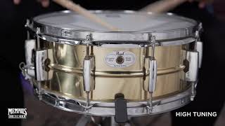 Used Pearl 14x55 Brass Sensitone Snare Drum USTB5514 [upl. by Gnoh]