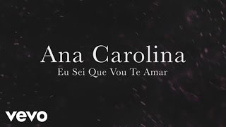 Ana Carolina  Eu Sei Que Vou Te Amar Lyric Video [upl. by Nylirad]