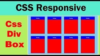 Css div box layout  Responsive HTML Container  Web Zone [upl. by Hwu54]