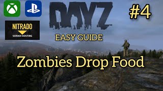 HOW TO MAKE ZOMBIES DROP FOOD 2021 DAYZ PS4XBOX MODDING [upl. by Sisely988]