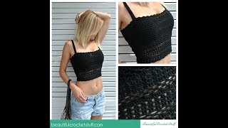 Crochet Crop Top Pattern [upl. by Nelleh]