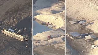 Aerial footage shows low water level at Medina Lake [upl. by Durrace281]