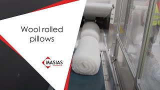 Wool Rolled pillows  ROLLPILLOW technology by Masias Maquinaria [upl. by Herculie]