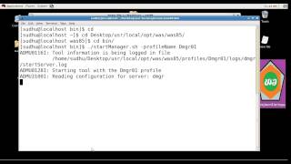 start and stop the Deployment manager dmgr in IBM WebSphere Application Server v 8 5 on Linux [upl. by Nichani]