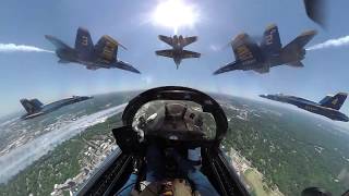 Spectacular inflight video from Navy Blue Angels flying over Baltimore Washington DC and Atlanta [upl. by Nadabas]