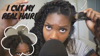 ASMR Taking Out My DIRTY Passion Twists  Scissor Sounds Scalp Scratching Head Massage [upl. by Declan]