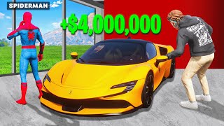 Stealing SUPERHERO Cars In GTA 5 [upl. by Aynekal]