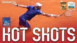 Hot Shot Cuevas Hits Unreturnable Backspin Volley In MonteCarlo [upl. by Areem]