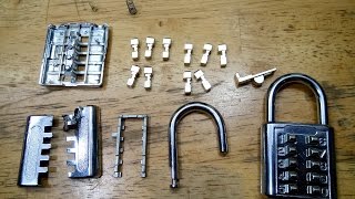 拆解密碼掛鎖amp分析開鎖原理 combination padlock disassembly [upl. by Thanh]