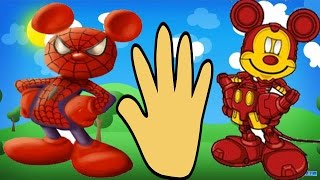 Mickey mouse Spiderman amp Mickey mouse Iron man finger family for kids Nursery rhymes [upl. by Enyrehtak147]