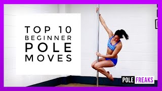 Top 10 Beginner Pole Moves [upl. by Fraze]