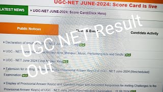 UGC NET Result Out  UGC NET June 2024 Result out [upl. by Atilrep13]