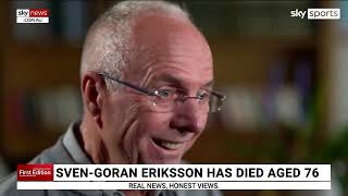 Former England manager SvenGoran Eriksson dies aged 76 [upl. by Yoshio334]