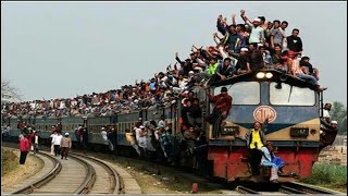 O Trem mais lotado do mundo Bangladesh worlds busiest train [upl. by Garlen]