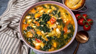 Tuscan White Bean and Kale Soup Ribollita [upl. by Abdu227]