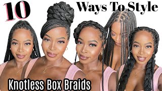 🔥 10 WAYS TO STYLE KNOTLESS BRAIDS  BOX BRAIDS  Maintenance tips  Hair growth ❤️Msnaturally Mary [upl. by Chao273]