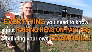 PASTURING LAYING HENS  eggmobile design training hens moving the setup and egg quality [upl. by Dduj]