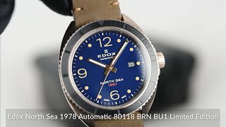 Edox North Sea 1967 Automatic 80118 BRN BU1 Limited Edition [upl. by Nwahsat]