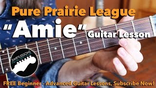 Pure Prairie League  Amie  Intro Solo Major Lead Guitar Lesson [upl. by Robenia]