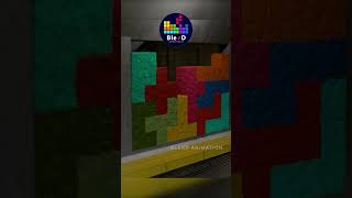 PENTOMINOES SUBWAY shorts blender puzzle tetris games softbody テトリス тетрис subway [upl. by Htenek150]