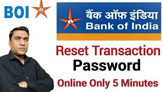 How to Reset Bank Of india Transaction Password  How to Activate BOI Transaction Password [upl. by Kamillah]