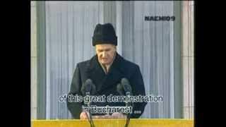 Nicolae Ceausescu LAST SPEECH [upl. by Akemak385]