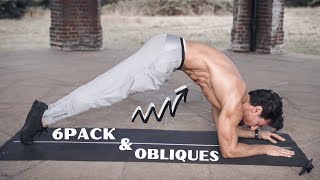 6 PACK ABS AND OBLIQUES WORKOUT FOR BEGINNERS  Rowan Row [upl. by Grigson]